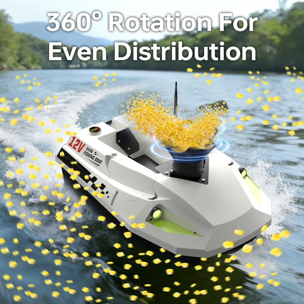 موزع طُعم لاسلكي بتردد 2.4 جيج - مراجعة Fishing Boat Anchor Winch وسعره