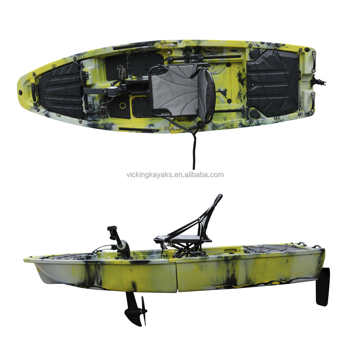 قارب كاياك للصيد بمقعدين ومحرك - مراجعة Fishing Boat Seat وسعره