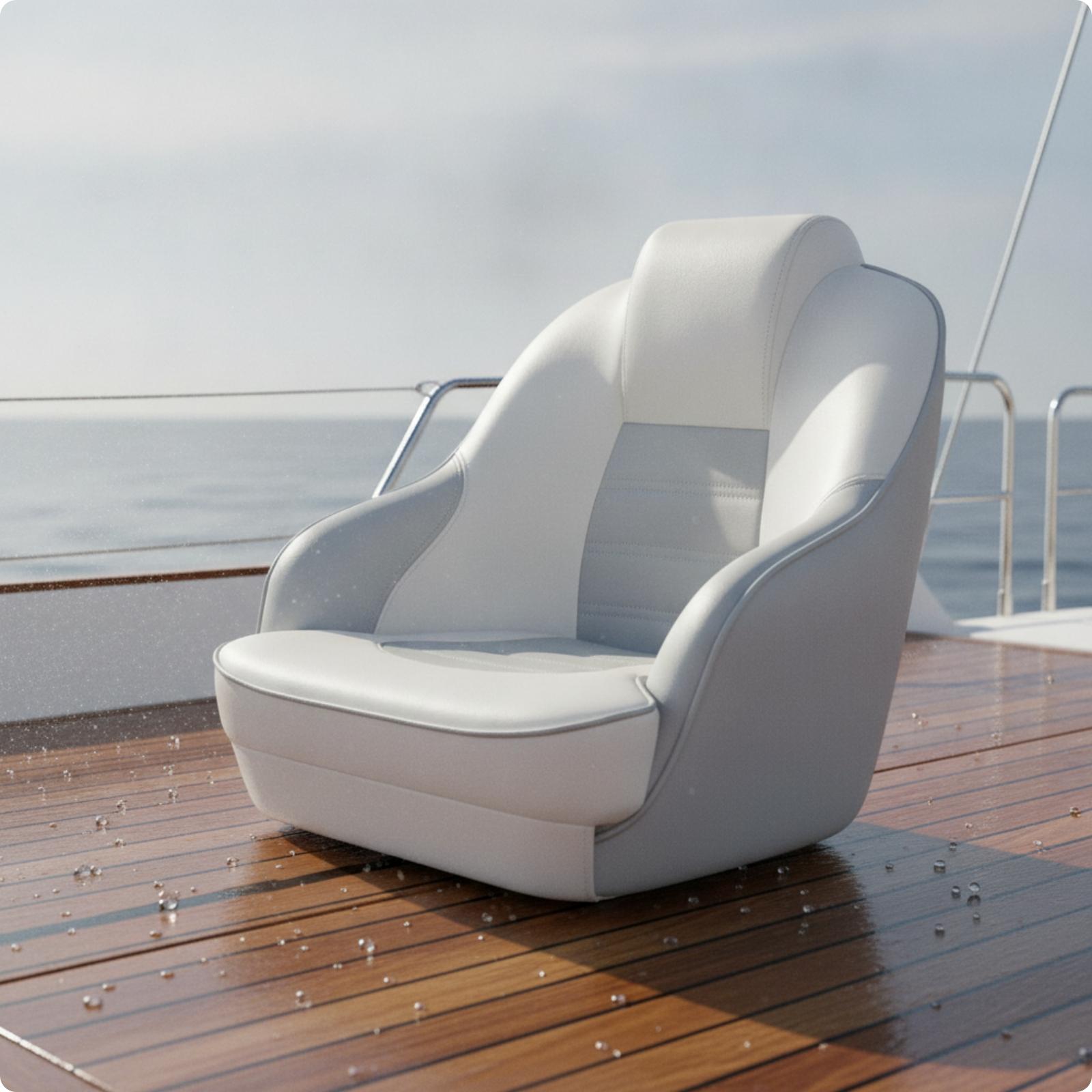 مقعد قبطان بحري فاخر ذو ظهر مر - مراجعة Fishing Boat Seat وسعره